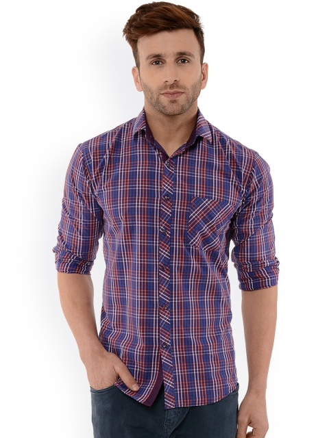 

Hangup Men Multicoloured Standard Regular Fit Checked Casual Shirt, Multi