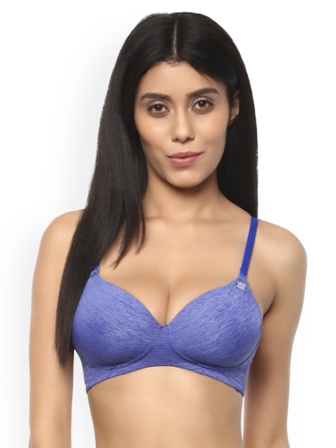 

Soie Blue Solid Non-Wired Lightly Padded T-shirt Bra CB-119COBALT