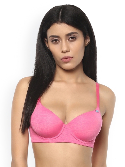 

Soie Pink Solid Underwired Lightly Padded T-shirt Bra CB-118FUSCHIA