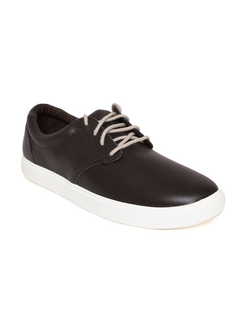 

Crocs Men Coffee Brown Leather Sneakers
