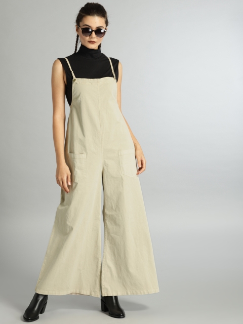 

Roadster Women Beige Dungarees
