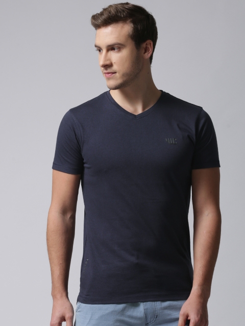 

YWC Men Navy Round Neck T-shirt, Navy blue