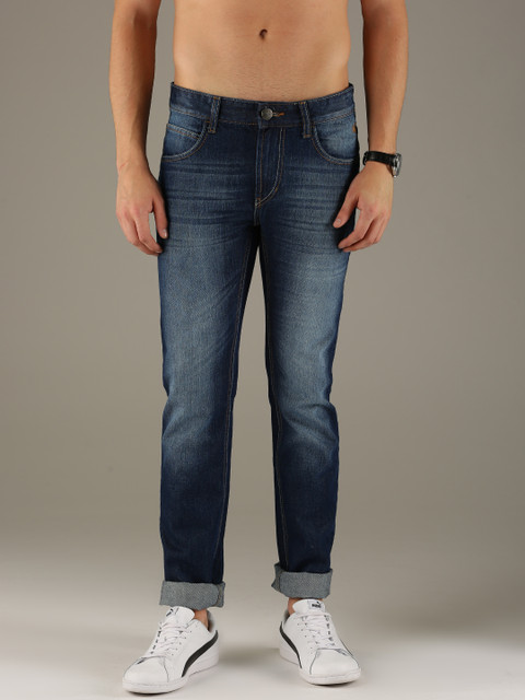 

Flying Machine Men Blue Michael Slim Fit Mid-Rise Clean Look Jeans