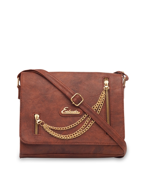

ESBEDA Women Brown Solid Sling Bag
