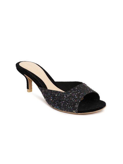 

Catwalk Women Black Solid Shimmery Sandals