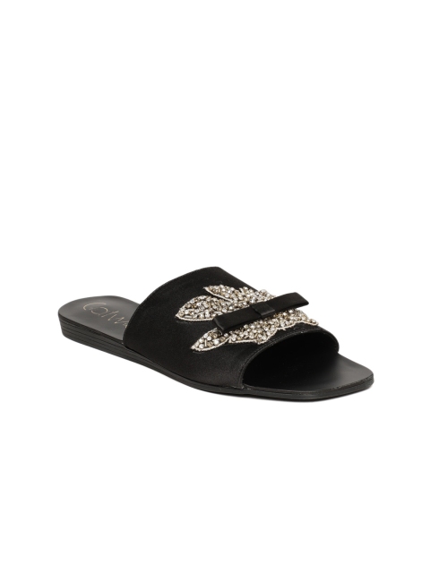 

Catwalk Women Black Embellished Synthetic Open Toe Flats