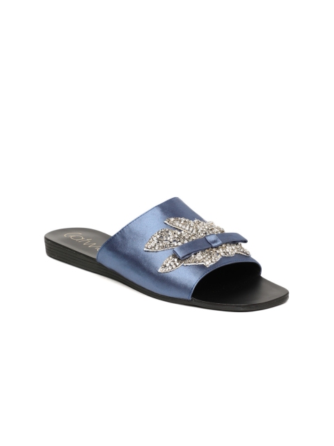 

Catwalk Women Blue Embellished Synthetic Open Toe Flats