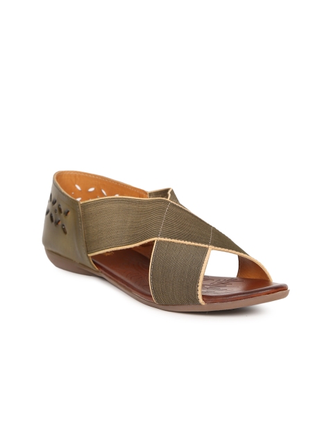 

Catwalk Women Brown Solid Leather Open Toe Flats