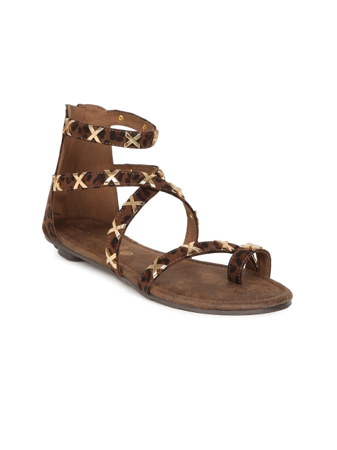 

Catwalk Women Brown Solid Synthetic Gladiators