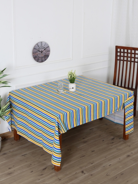 

RANGRAGE Yellow & Blue Colored Handcrafted Linear Legacy Table Cover