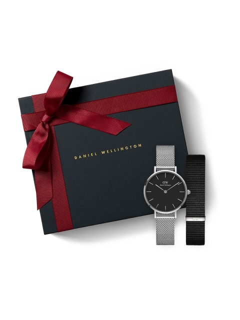 

Daniel wellington Women Petite Sterling Black 28mm & Cornwall Strap Watch Gift Set DW00500038