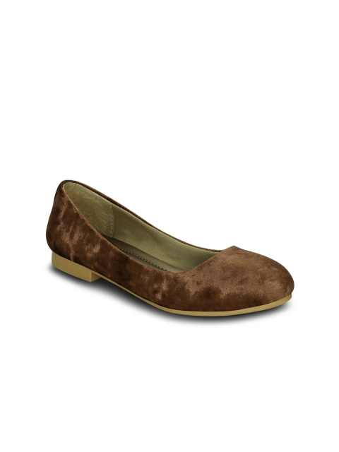 

Get Glamr Women Brown Solid Synthetic Ballerinas