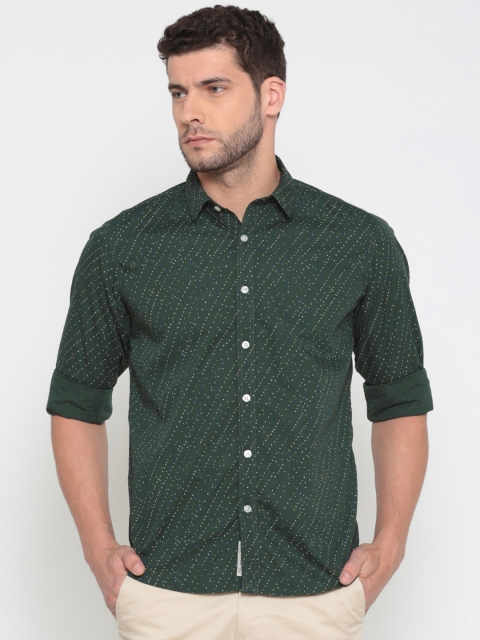 

Pepe Jeans Men Green Regular Fit Printed Casual Shirt