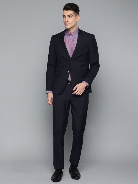 

Louis Philippe Men Navy Blue Single-Breasted Milano Fit Formal Suit