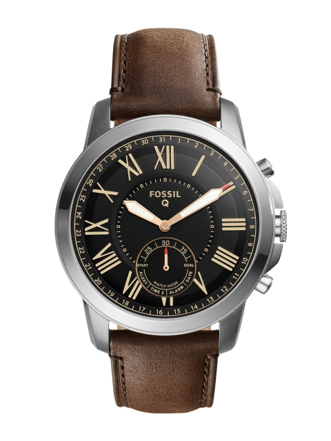 

Fossil Men Brown Analogue Hybrid Smart Watch FTW1156, Black