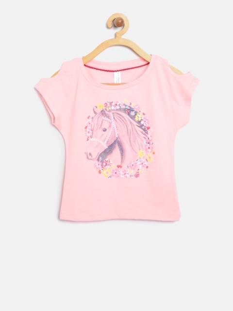 

U.S. Polo Assn. Kids Girls Pink Printed Top