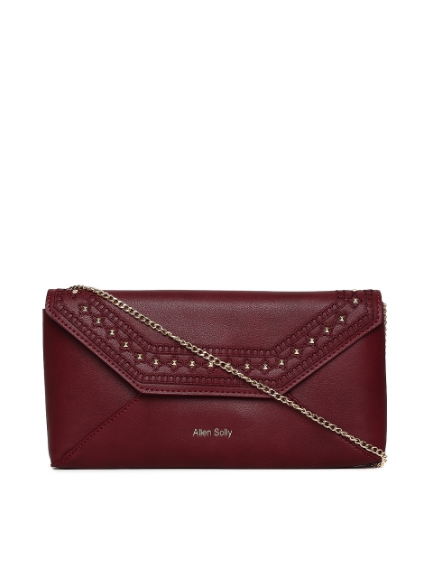 

Allen Solly Burgundy Embroidered Clutch