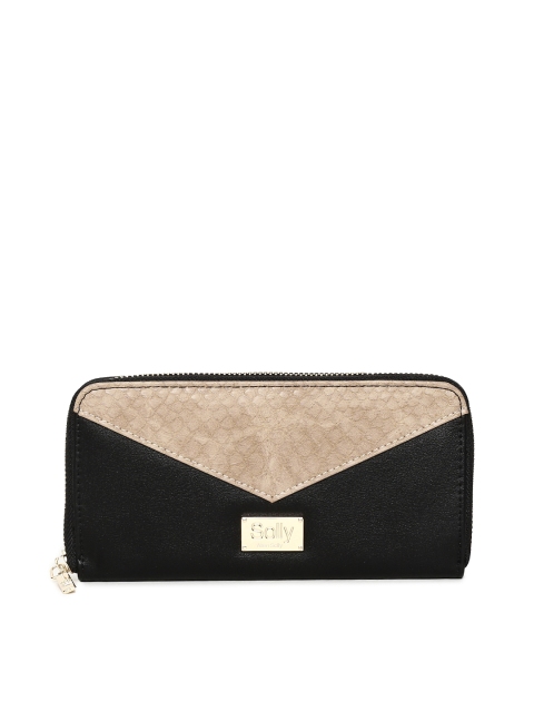 

Allen Solly Women Beige & Black Colourblocked Zip Around Wallet