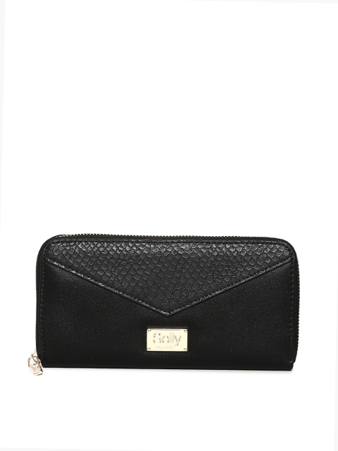 

Allen Solly Women Black Textured Zip Around Wallet