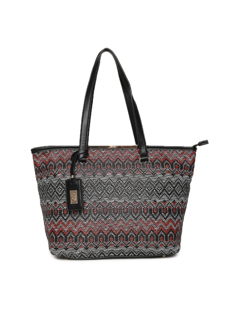 

Allen Solly Grey & Red Textured Shoulder Bag