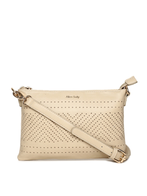 

Allen Solly Beige Perforated Sling Bag