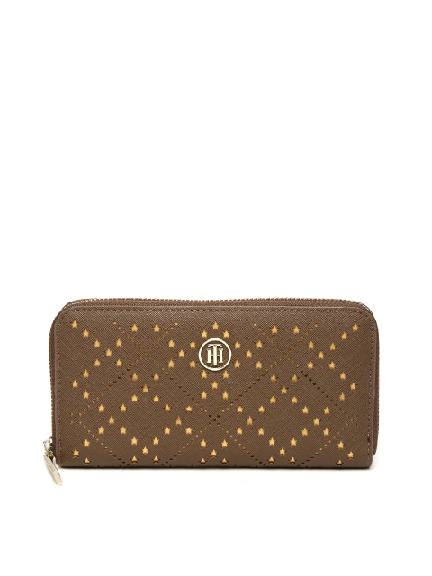 

Tommy Hilfiger Women Brown Self Design Zip Around Wallet