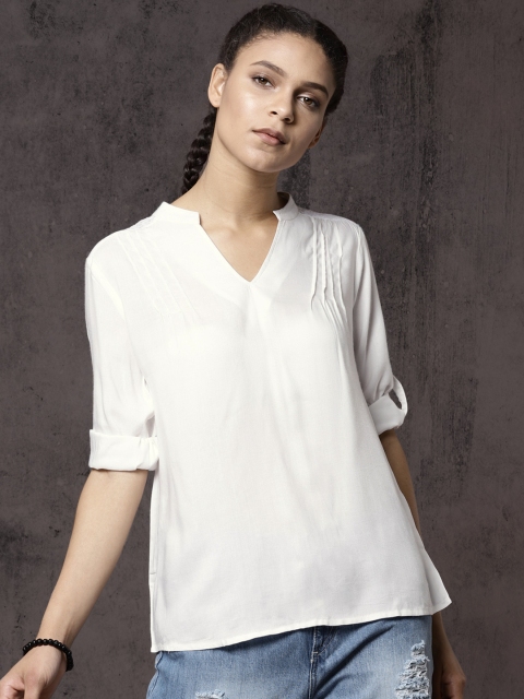 

Roadster Women White Solid Top