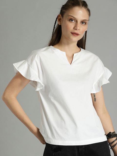 

Roadster Women White Solid Top