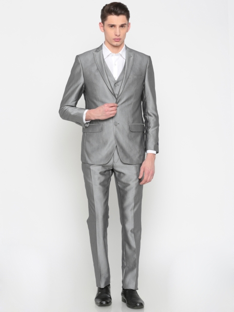 

Peter England Grey Single Breasted Tailored Fit Party Suit
