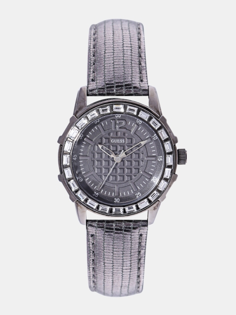 

GUESS Women Gunmetal-Toned Analogue Watch W0019L2_OR, Metallic