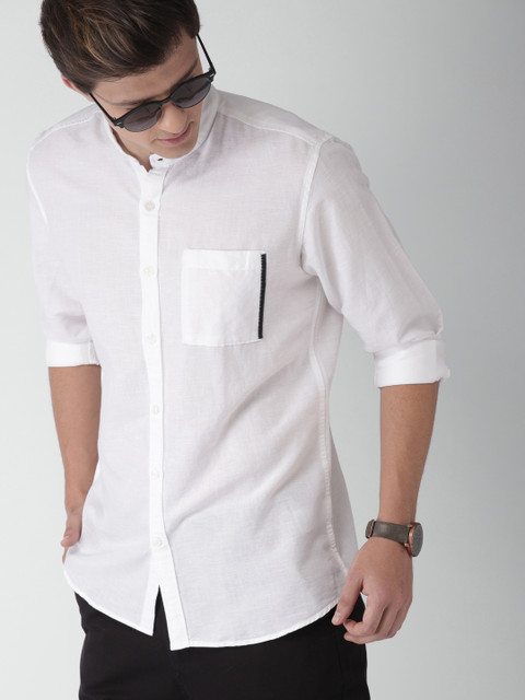 

Mast & Harbour Men White Slim Fit Solid Casual Shirt, Off white