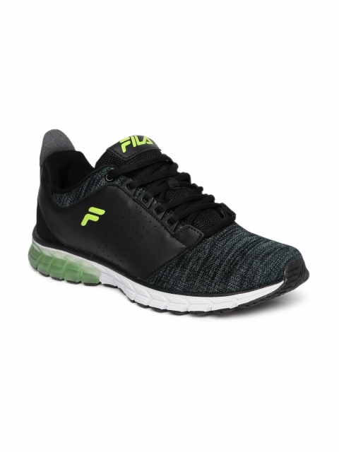 

FILA Men Black & Charcoal Grey SPACE Energized Running Shoes