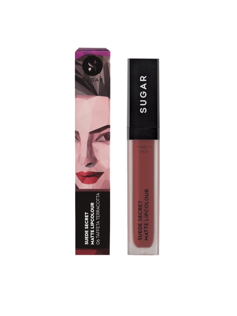 

SUGAR Suede Secret Matte 06 Taffeta Terracotta Lipstick (Terracotta Brown)
