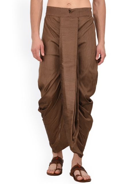 

TAG 7 Men Coffee Brown Solid Dhoti