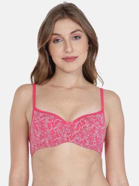 

Jockey Pink Printed Non-Wired Lightly Padded Everyday Bra 1723-0103-063RB
