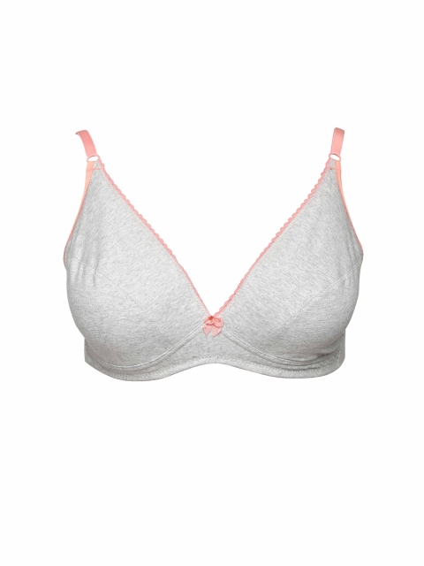 

Jockey Grey Solid Non-Wired Non Padded Everyday Bra