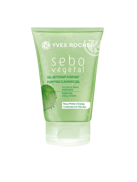 

YVES ROCHER Sebo Vegetal Purifying Cleansing Gel For Combination to Oily Skin 125 ml, Green