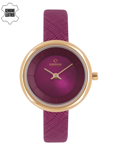 

Obaku Women Purple Analogue Watch V146LXVQRD