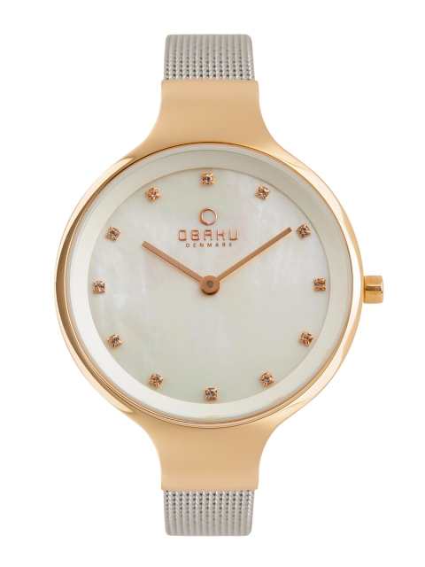 Obaku Women Off-White Analogue Watch V173LXVWMC