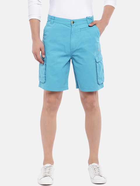 

Wildcraft Men Blue Solid Regular Fit Cargo Bermuda Shorts