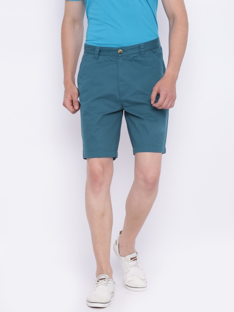 

Wildcraft Men Blue Solid Regular Fit Chino Cotton Bermuda Shorts
