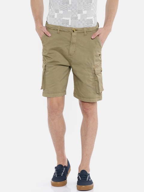 

Wildcraft Men Beige Solid OD Bermuda Shorts