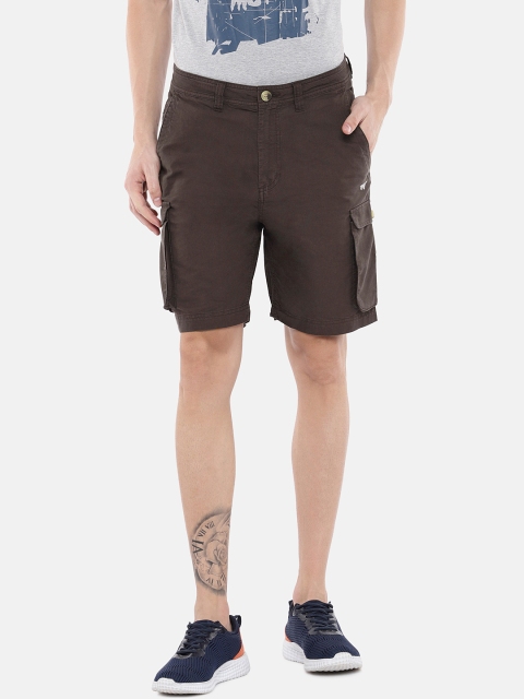 

Wildcraft Men Brown Solid Regular Fit Oxford Bermuda Shorts