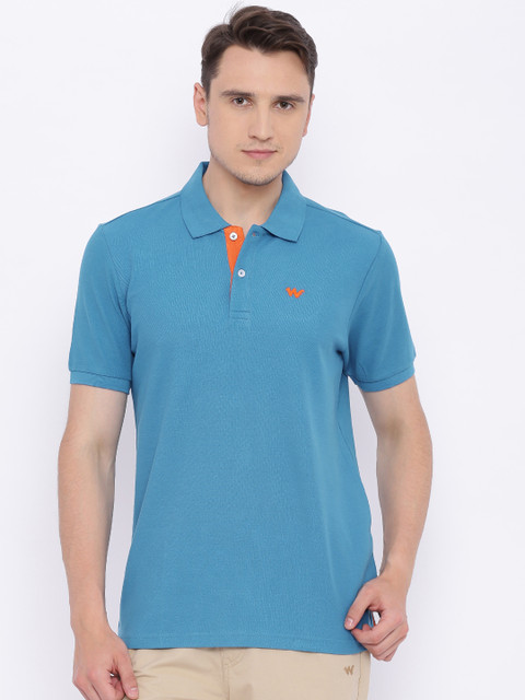 

Wildcraft Men Blue Ess Polo Pure Cotton T-shirt