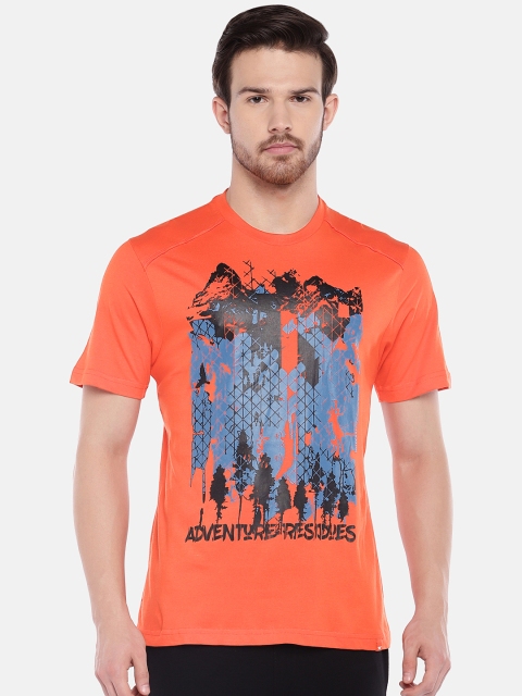 

Wildcraft Men Orange Printed Adv Residue T-shirt