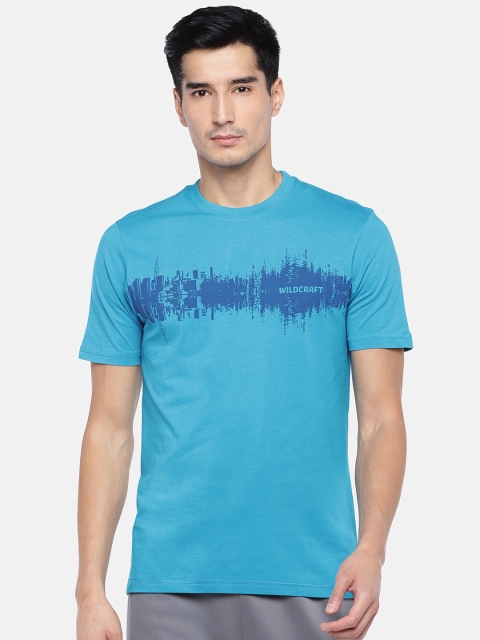 

Wildcraft Men Blue Printed M Crew Transform T-shirt