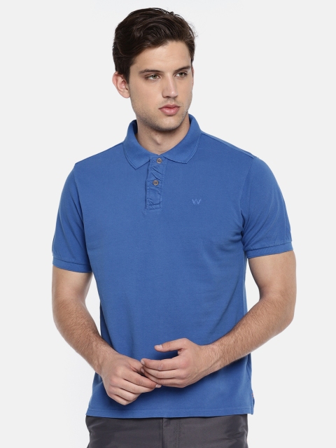 

Wildcraft Men Blue Solid Polo Collar GD T-shirt