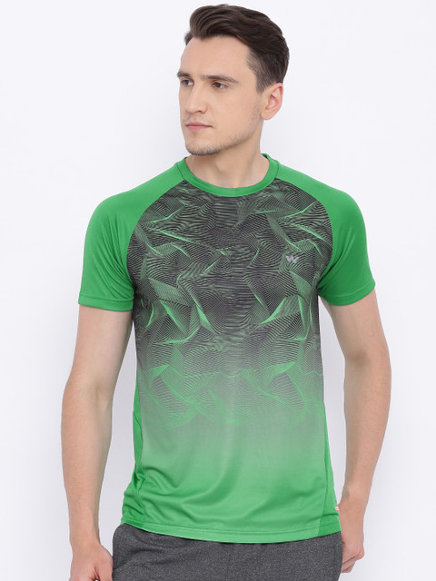 

Wildcraft Men Green Printed HYPACOOL P Crew Rock T-shirt