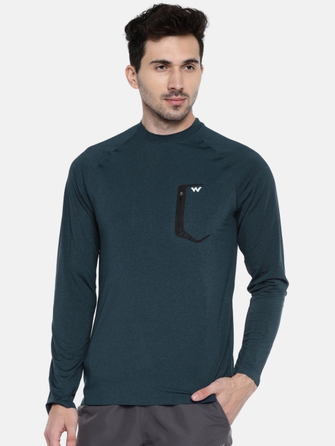 

Wildcraft Men Blue Solid Round Neck Poly Bond FST T-shirt