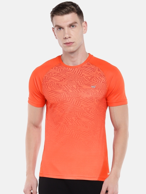 

Wildcraft Orange Printed M Poly Crew Omb T-Shirt